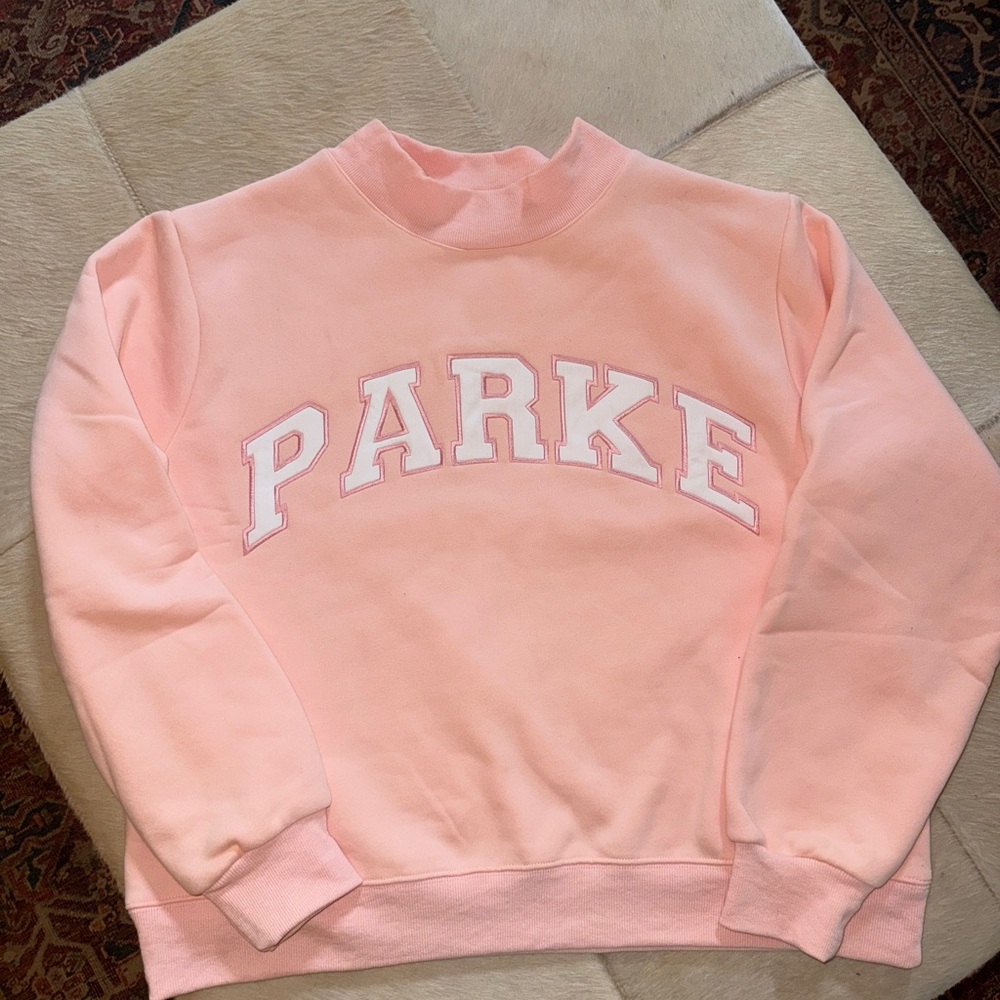 Parke Valentines Ballet Pink Mock Neck sweatshirt